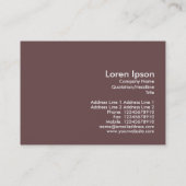 Klassieke motorfiets, minikaart visitekaartje (Achterkant)