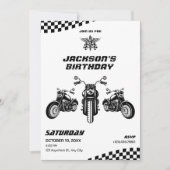 Klassieke motorfiets monteur verjaardag kaart (Voorkant)