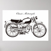 Klassieke motorfiets poster (Voorkant)