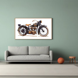 Klassieke  motorfiets poster