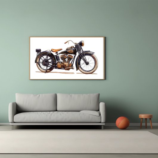Klassieke  motorfiets poster