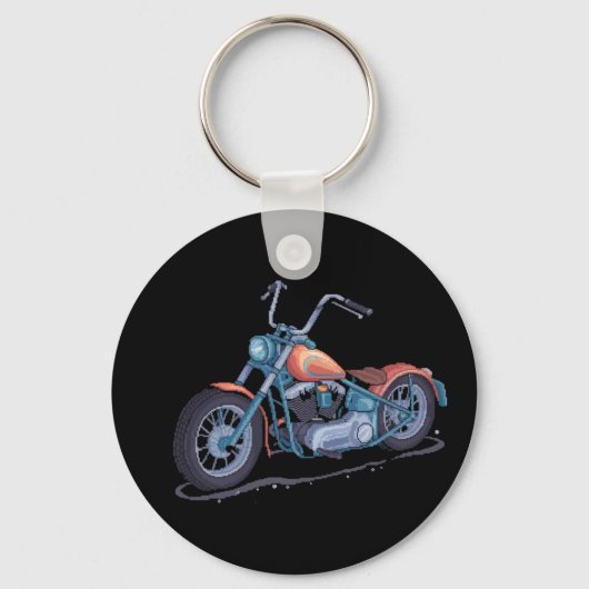 Klassieke motorfiets Sleutelhanger (Voorkant)