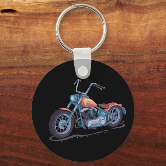 Klassieke motorfiets Sleutelhanger (Voorkant)