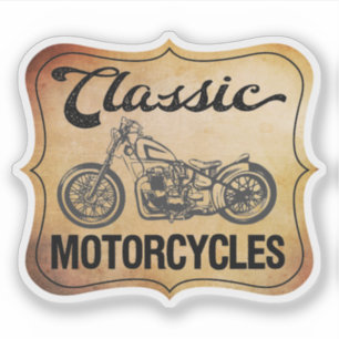 Klassieke motorfiets  stijl sticker