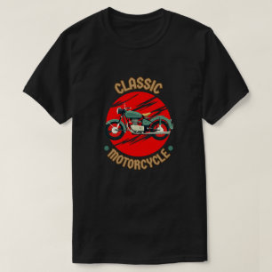 Klassieke motorfiets t-shirt