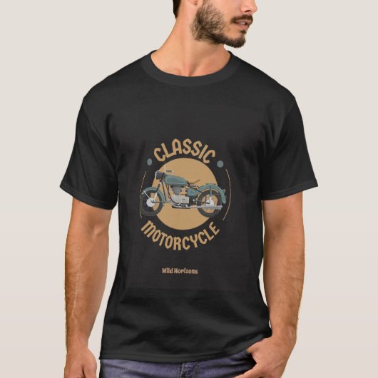 Klassieke motorfiets T-shirt (Voorkant)