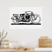 Klassieke motorfiets V Poster (Keuken)