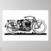 Klassieke motorfiets V Poster (Voorkant)