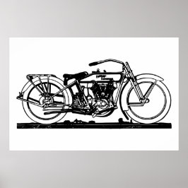 Klassieke motorfiets V Poster