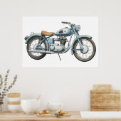 Klassieke motorfiets VII Poster (Keuken)