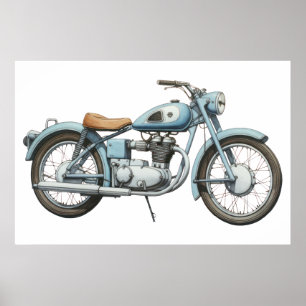 Klassieke motorfiets VII Poster