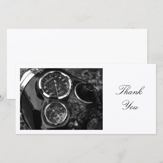 Klassieke motorfietsen - Dank u wel Bedankkaart (Voorkant / Achterkant)