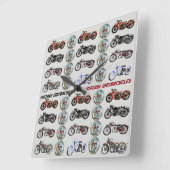 KLASSIEKE  MOTORFIETSEN EN METAALVAARDIGHEDEN VIERKANTE KLOK (Hoek)