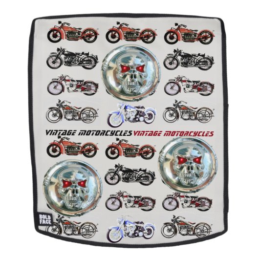 KLASSIEKE MOTORFIETSEN EN METAALVAARDIGHEID RUGTASSEN (Verwijderbaar gezicht)