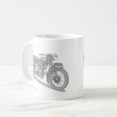 Klassieke motorfietsenkalender (Brits klassiek) Koffiemok (Voorkant links)