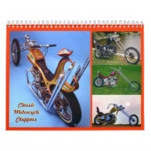 Klassieke motorfietskoppers van gemiddelde grootte kalender (Hoes)