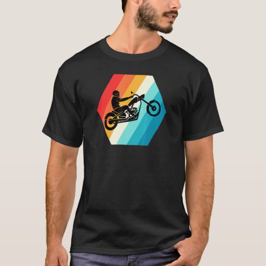 Klassieke motorfietsrek Hexagon T-shirt (Voorkant)