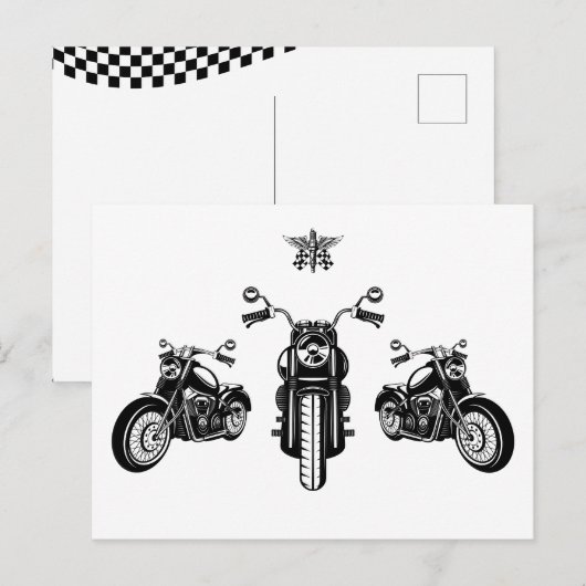 Klassieke motormonteur briefkaart (Voorkant / Achterkant)