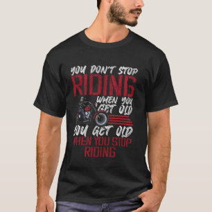 Klassieke motorrijder Gepensioneerde opa oma Y T-shirt