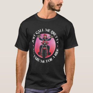 Klassieke motorrijder meisje vrouwelijk noem me ge t-shirt