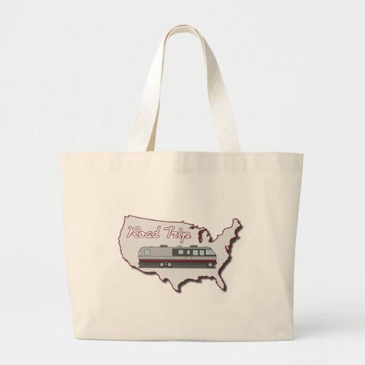Klassieke motorrijtuigenweg Verenigde Staten Grote Tote Bag (Voorkant)