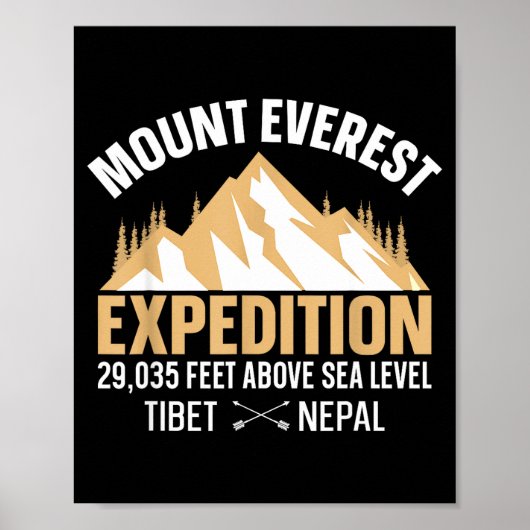 Klassieke Mount Everest Poster (Voorkant)