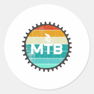 Klassieke Mountainbike - Retro Downhill Mtb Fietse Ronde Sticker