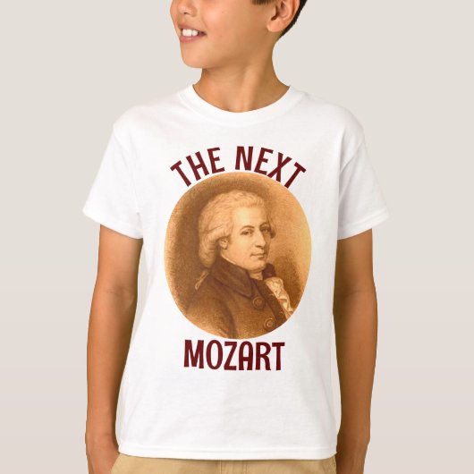 Klassieke Mozart Cute Modern Music Lover T-Shirt (Voorkant)