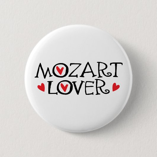 Klassieke Mozart Lover Gift Ronde Button 5,7 Cm (Voorkant)