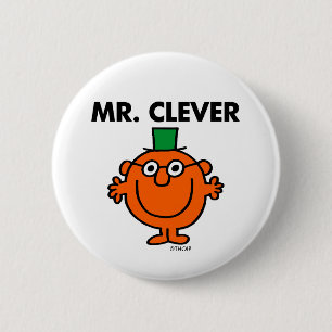 Klassieke Mr Clever Logo Ronde Button 5,7 Cm