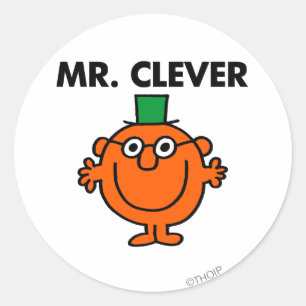 Klassieke Mr Clever Logo Ronde Sticker