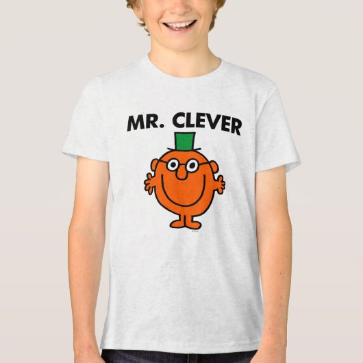 Klassieke Mr Clever Logo Tri-Blend Shirt (Voorkant)