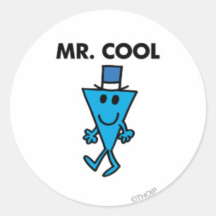 Klassieke Mr Cool Pose Ronde Sticker