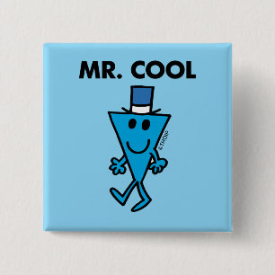 Klassieke Mr Cool Pose Vierkante Button 5,1 Cm