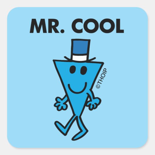 Klassieke Mr Cool Pose Vierkante Sticker (Voorkant)
