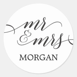 Klassieke Mr en Mrs Envelope Seals - Voor Stickers