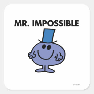 Klassieke Mr Impossible Vierkante Sticker