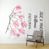 Klassieke Mr & Mrs Trouw Achtergrond banner Wandkleed (In Situ (horizontaal))