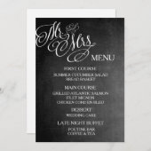 Klassieke Mr. & Mrs Wedding Menu Chalkboard (Voorkant / Achterkant)