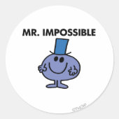 Klassieke Mr. Onmogelijk Ronde Sticker (Voorkant)