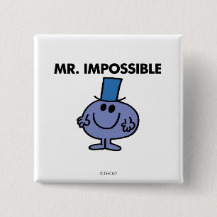 Klassieke Mr. Onmogelijk Vierkante Button 5,1 Cm
