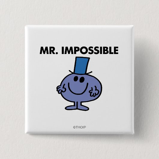 Klassieke Mr. Onmogelijk Vierkante Button 5,1 Cm (Voorkant)