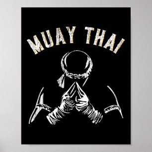 Klassieke Muay Thai Training Mma Kickboksen Poster
