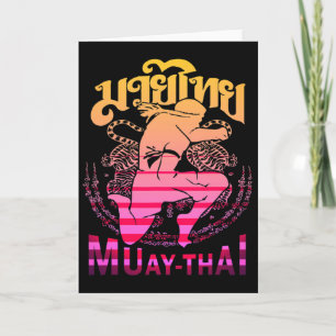 Klassieke Muay Thai-vechter Thailand Thai-boksen K Kaart