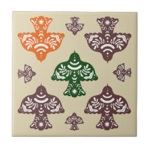Klassieke multikleur unieke groene oranje vogels