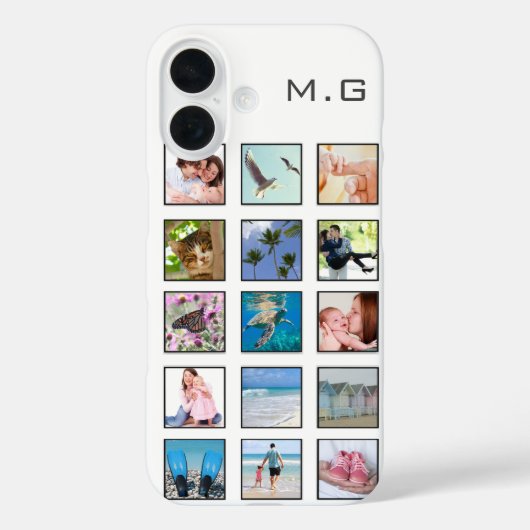 Klassieke Multiple Square Custom Photo Collage Case-Mate iPhone Case (Achterkant)