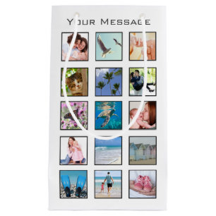 Klassieke Multiple Square Custom Photo Collage Klein Cadeauzakje
