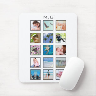 Klassieke Multiple Square Custom Photo Collage Muismat