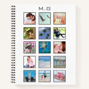 Klassieke Multiple Square Custom Photo Collage Notitieboek