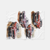 Klassieke Muscle Auto Fleece Deken (Voorkant (Horizontaal))